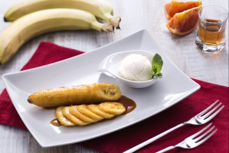 Geflambeerde Bananen