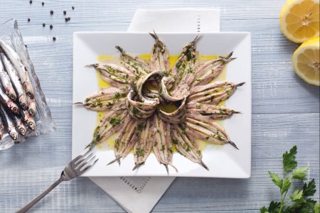 Gemarineerde ansjovis