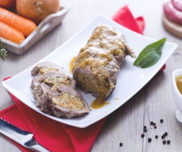 Gevulde lamsbout op Toscaanse wijze