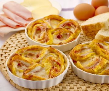 Omeletrol met ham en scamorza