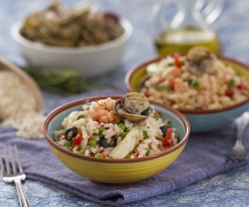 Rijstsalade met een vleugje zee