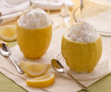 Citroensorbet-verrassing met vodka