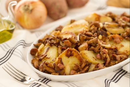 Cantharel Grostl met Spek