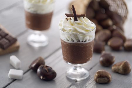 Kastanjetoetjes in glaasjes