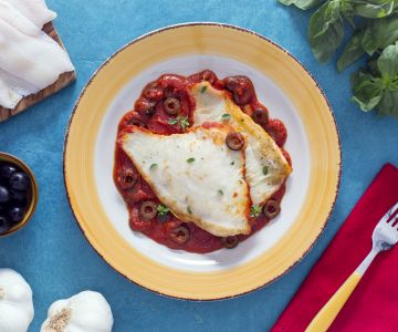 Slibtongfilet op Sorrentijnse wijze