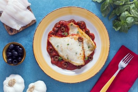 Slibtongfilet op Sorrentijnse wijze