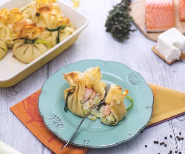 Preipakketjes met zalm en roomkaas