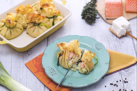 Preipakketjes met zalm en roomkaas