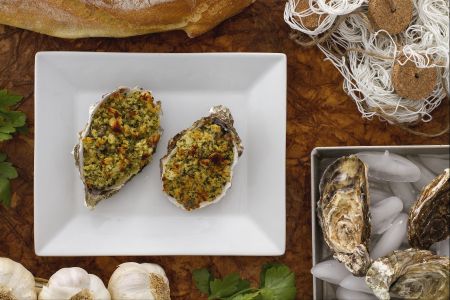 Gegratineerde oesters met ansjovis en kappertjes uit Pantelleria