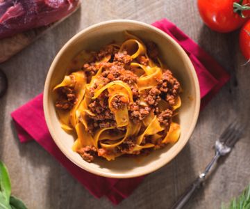 Pappardelle met wild zwijnenragout