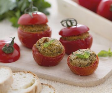 Gegratineerde tomaten op Apulische wijze