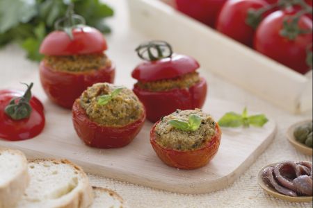 Gegratineerde tomaten op Apulische wijze