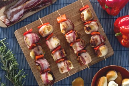 Rookkaas en spekspiesjes