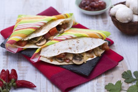Quesadillas met champignons