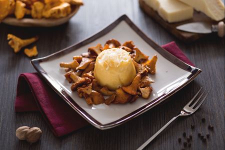 Grana Flan met Cantharellen