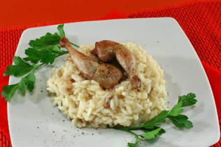 Risotto met kwartels