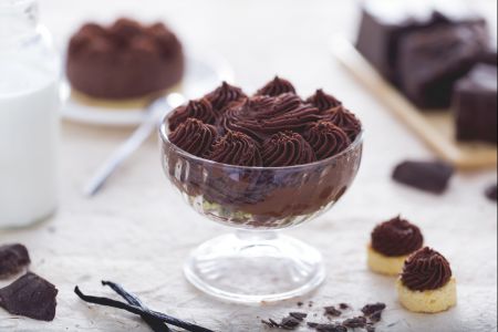 Chocolademousse met vanille-aroma