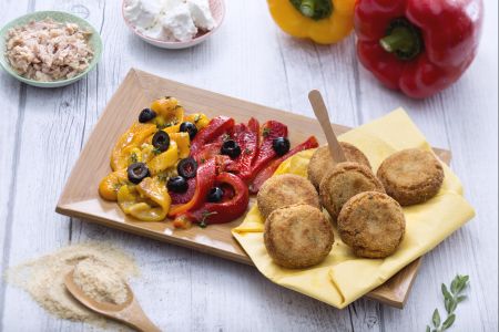 Tonijn en ricotta balletjes met paprika