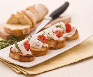 Bruschetta met spek en rozemarijn