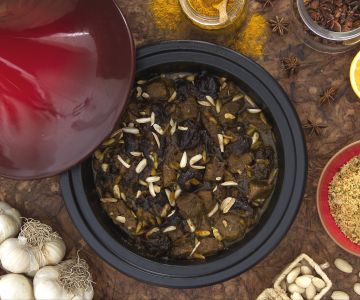 Lam Tajine met Pruimen en Amandelen