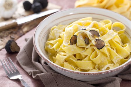 Pappardelle met truffel en mascarponecrème