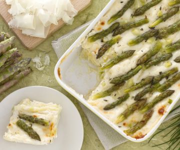 Lasagne met asperges en raspadura
