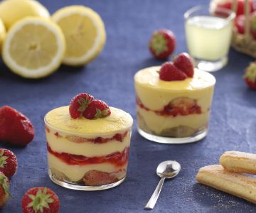 Aardbeien Tiramisu met Limoncelloroom