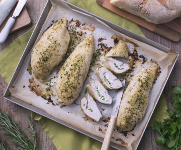 Gevulde kipfilets met geitenkaas uit de oven