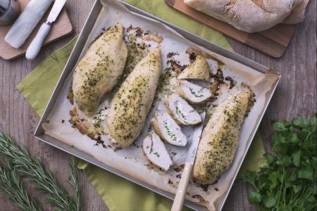 Gevulde kipfilets met geitenkaas uit de oven
