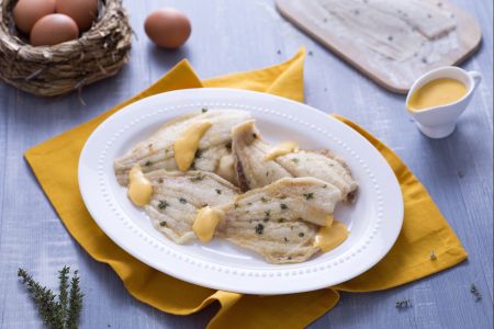 Schol met hollandaisesaus