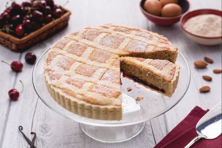 Spelt- en kersentaart