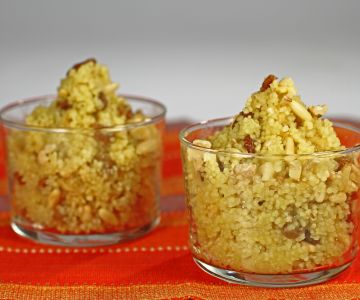Couscous met gedroogd fruit en honing