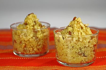Couscous met gedroogd fruit en honing