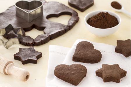 Cacao zandkoekjesdeeg