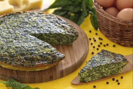 Ovenfrittata met ricotta en spinazie