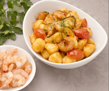 Prei en Garnalen Gnocchi
