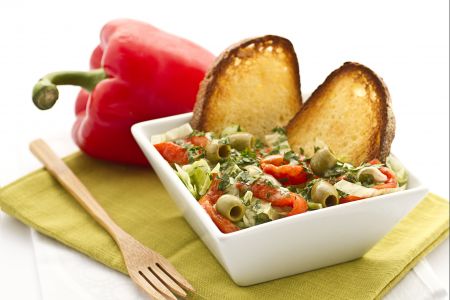 Selderij en paprika salade