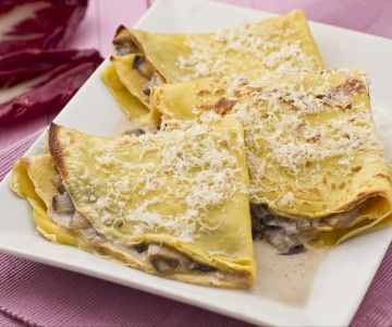 Gorgonzola en radicchio flensjes