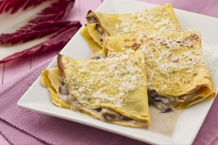 Gorgonzola en radicchio flensjes