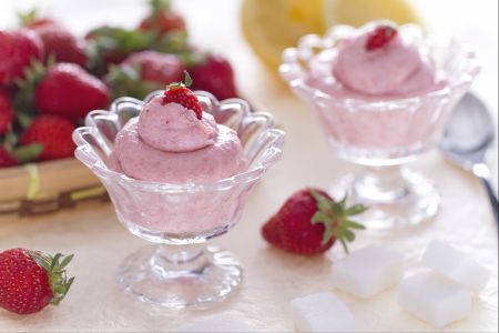 Aardbeienmousse