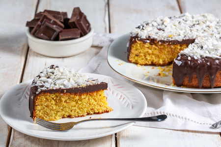 Kokos-chocoladetaart