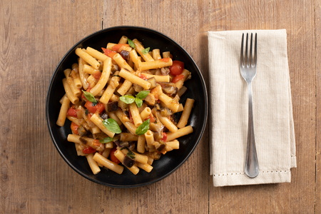 Pasta met aubergines