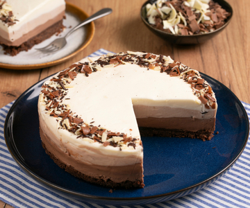 Drievoudige Chocoladekaastaart