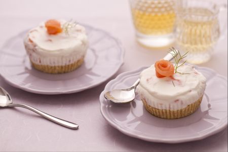 Mini zalm cheesecake