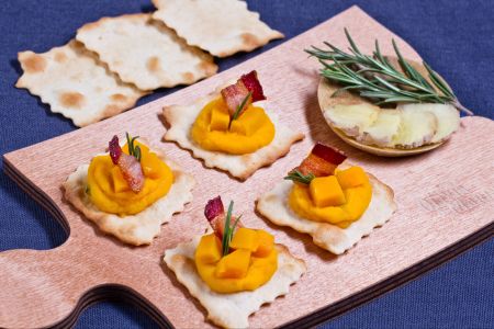 Klassieke bladerdeeg met pompoen- en gembercompote