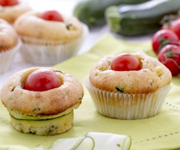Hartige muffins met ricotta en courgette