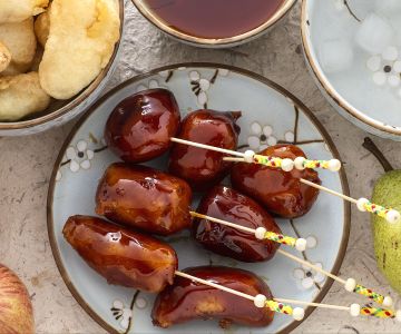 Gekarameliseerd Gebakken Fruit