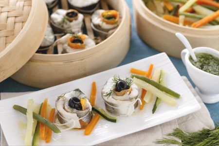 Gestoomde Zeebaars met Groenten