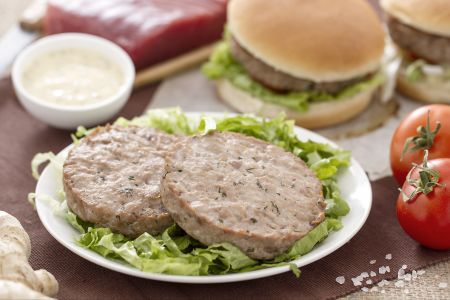 Tonijnburger met sinaasappel en gember