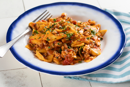 Maltagliati met inktvis-ragù